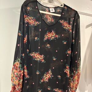 Sheer cabi tunic blouse